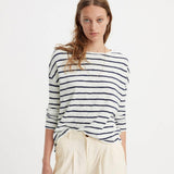 Levi's Margot Long Sleeve Tee Saint Stripe Naval Academy