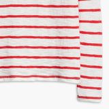 Levi's Margot Long Sleeve Tee Saint Stripe Script in Red
