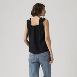 Levi's Meg Cotton Blouse Anthracite Night In Black