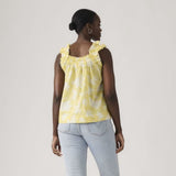 Levi's Meg Cotton Blouse Regina Floral In Yellow