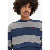 Levi's Original Housemark Calloway Stripe Sweater In Sargasso Sea