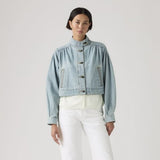 Levi's Parker Pretty Short Coat Hello People Blue