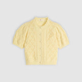 Levi's Pauline Pointelle Short Sleeve Cardigan French Vanilla