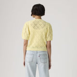 Levi's Pauline Pointelle Short Sleeve Cardigan French Vanilla