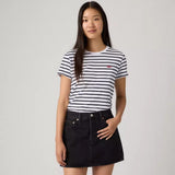 Levi's Perfect Tee In Emily Stripe Bright White Navy Blazer