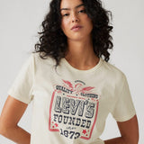 Levi's Printed Iconic Graphic Tee In Off-White