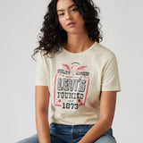 Levi's Printed Iconic Graphic Tee In Off-White