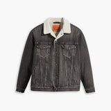 Levi's Relaxed Fit Salt Lake Sherpa Trucker Jacket In Black