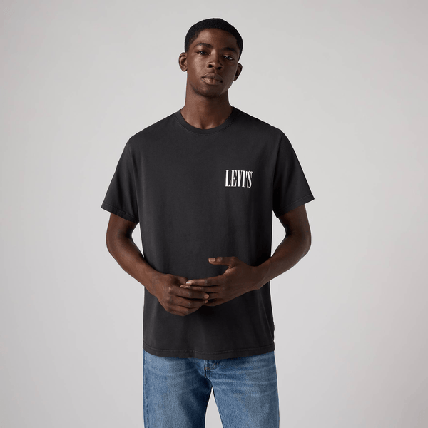Levi's Relaxed Fit Short Sleeve Graphic Tee in Mineral Black