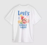 Levi's Relaxed Fit Tee In Serving UP Classic White