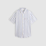 Levi's Shirts Short Sleeve Stripe Sunset Gio Stripe Cement