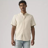 Levi's Short Sleeve Authentic Button-Down Shirt Oatmeal