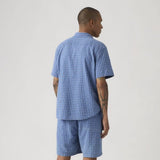 Levi's Short Sleeve Authentic Button-Down Shirt Sunshine Blue Dobby In Blue