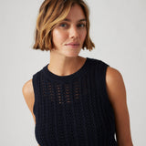 Levi's Sunrise Crochet Tank Anthracite Night In Navy