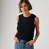 Levi's Sunrise Crochet Tank Anthracite Night In Navy
