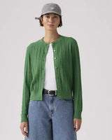 Levi's Supersoft Crewneck Cardigan In Green