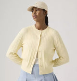 Levi's Supersoft Crewneck Cardiganck In Yellow