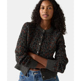 Levi's Tara Wooly Sweater Cardigan In Leopard Black