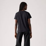 Levi's The Perfect Tee Batwing Iridescent Rhinestone Anthracite In Black