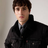 Levi's Type 3 Sherpa Trucker Jacket In Black