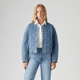 Levi's Women Rumer Quilted Liner Jacket in Faye Geo Denim Blue