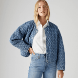 Levi's Women Rumer Quilted Liner Jacket in Faye Geo Denim Blue