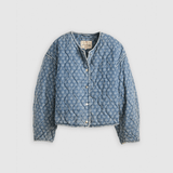 Levi's Women Rumer Quilted Liner Jacket in Faye Geo Denim Blue