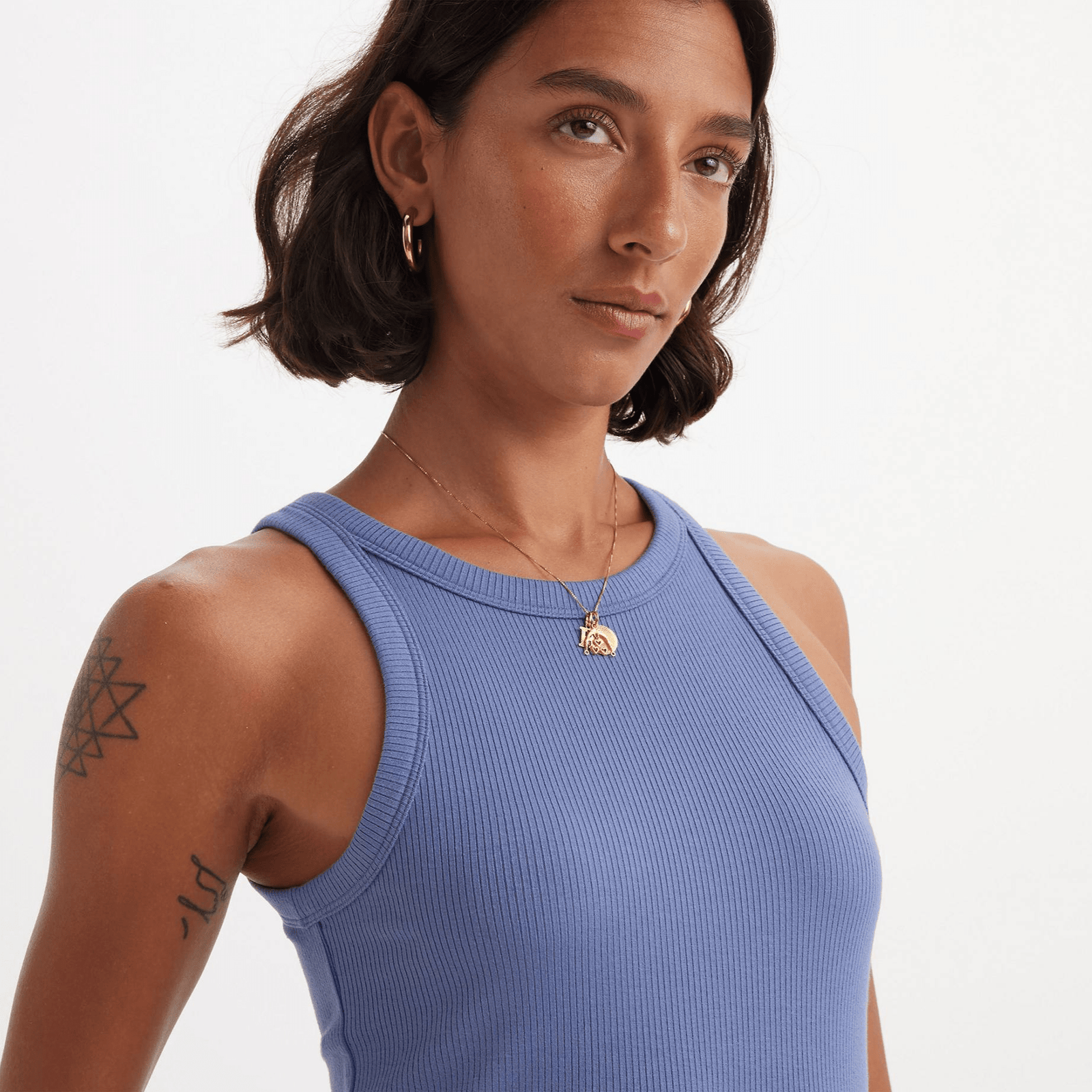 Haut Talbots Bleu Coquille Sans Manches – Taille M Petite, Parfait Pour Bureau