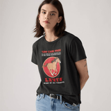 Levis Graphic Boxy Tee with Western Archival Cash Prize N Pirate Black