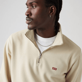 Levis Original Housemark Quarter-zip Pullover in Fog Cream