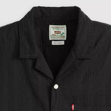 Levis Sunset Camp Shirt Ember Detail Stripe In Jet Black