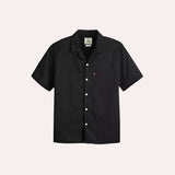 Levis Sunset Camp Shirt Ember Detail Stripe In Jet Black