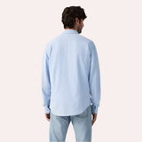 Levis Sunset Pocket Standard Fit Cotton Linen Shirt In Chambray Blue