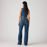 Levis Women's Ribcage Wide Leg Jeans in Polar Perimiter Blue 32L