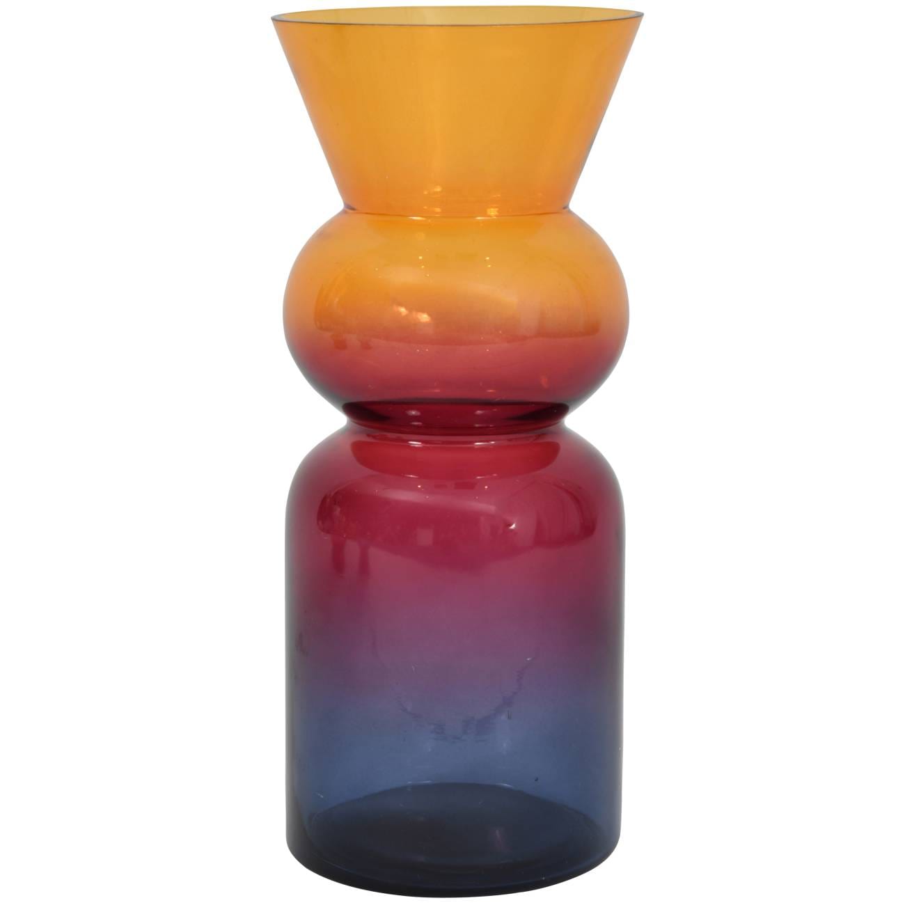 Libra Elise Tropical Sunset Ombre Glass Vase