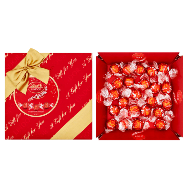 Lindt LINDOR Milk Chocolate Gift Wrapped Box 287g