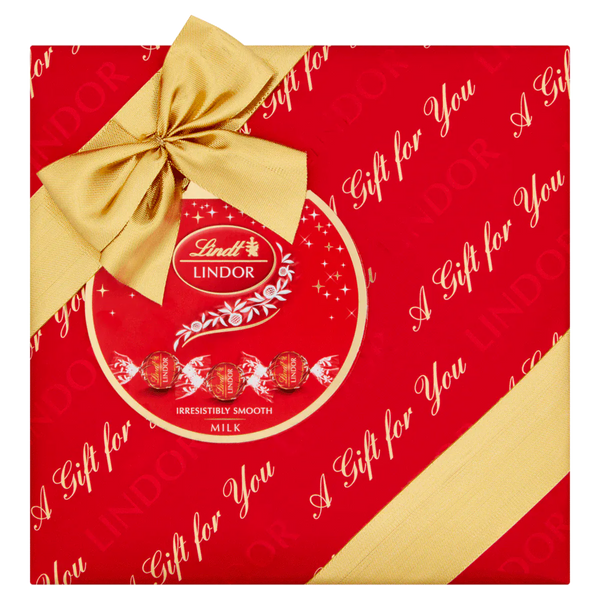 Lindt LINDOR Milk Chocolate Gift Wrapped Box 287g