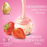 Lindt LINDOR Strawberries & Cream White Chocolate Easter Egg, 260g