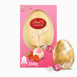 Lindt LINDOR Strawberries & Cream White Chocolate Easter Egg, 260g
