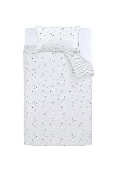 Little Bianca Grey Stars 100% Cotton Duvet Set