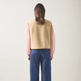 LK Bennett Bow Brown Camel Gilet