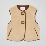 LK Bennett Bow Brown Camel Gilet