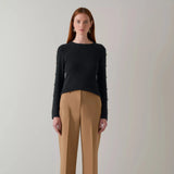 LK Bennett Mirren Midnight Cotton Shank Button Jumper