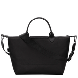 Le Pliage Energy L Handbag Black Recycled canvas in Black