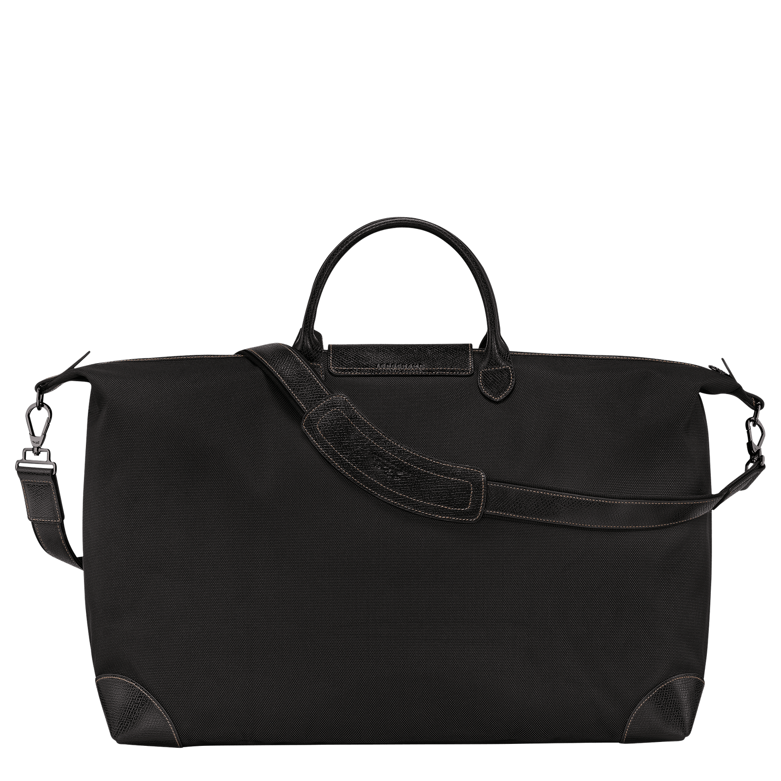 Longchamp Boxford M Travel Bag Recycled Canvas in Black