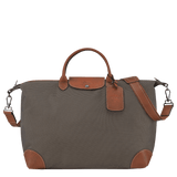 Longchamp Boxford Large Travel Bag In Recycled Canvas Brown