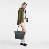 Longchamp Le Pliage Green L Tote bag Graphite Recycled canvas
