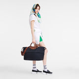 Longchamp Le Pliage Original Travel Bag Expandable Recycled Canvas in Black