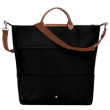 Longchamp Le Pliage Original Travel Bag Expandable Recycled Canvas in Black