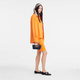 Longhamp Le Pliage Original Pouch With Handle Recycled canvas In Navy